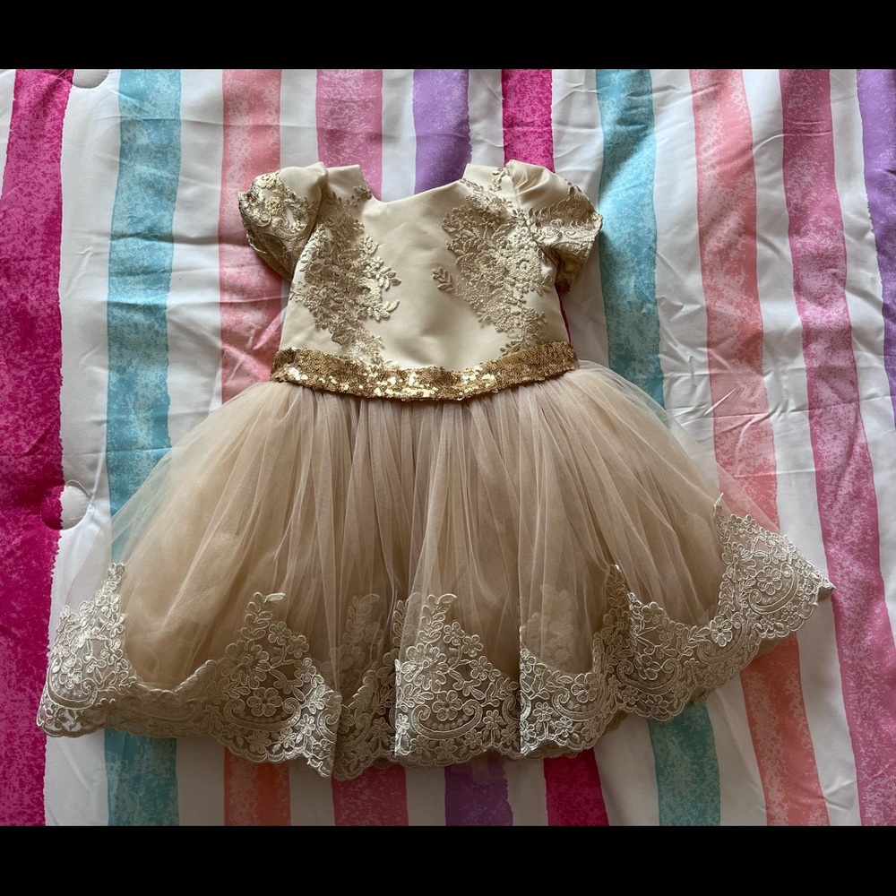 Gold Itty Bitty Toes dress